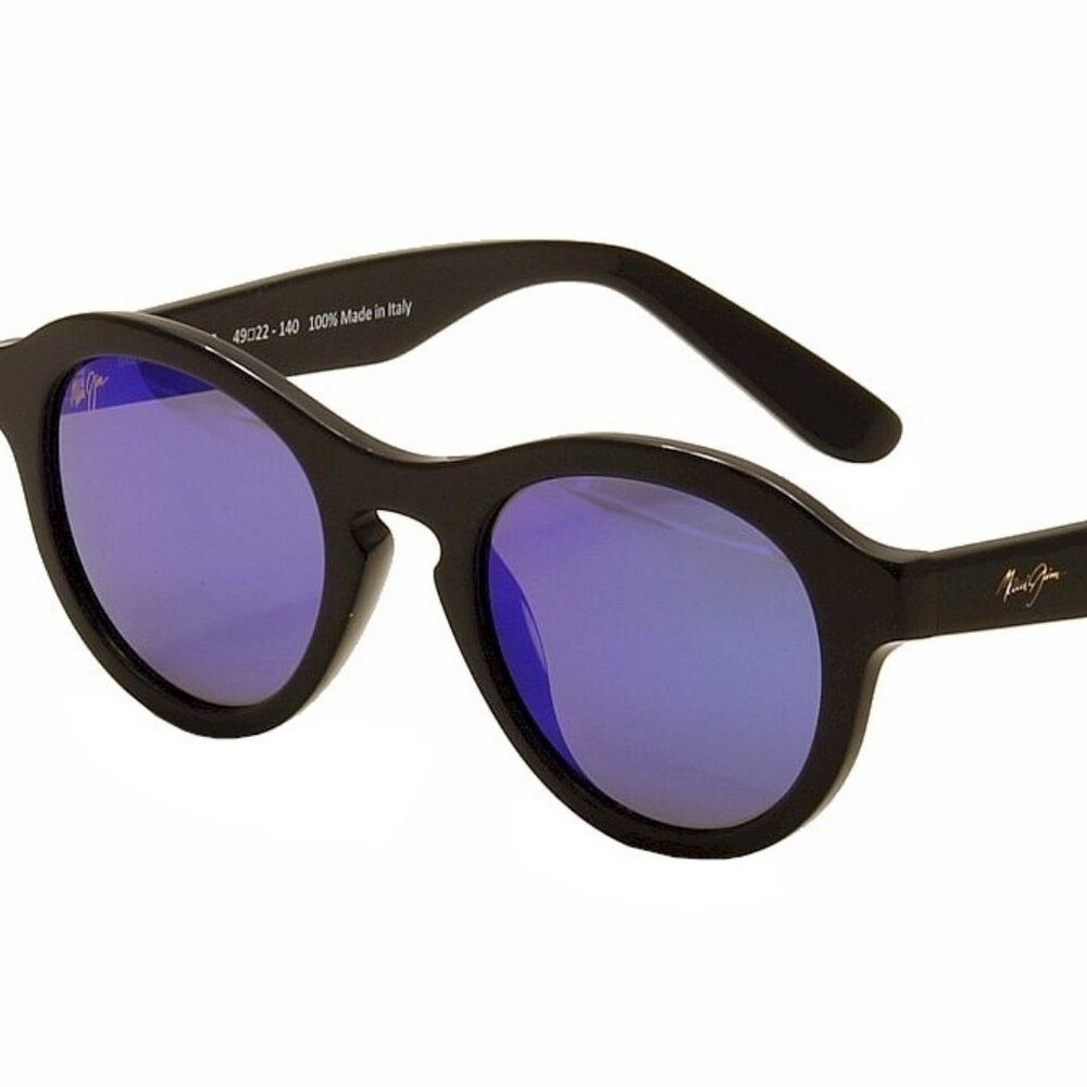 MJ708-02 Gloss Black / Blue Hawaii - Bi Gradient Maui Jim Leia flawless